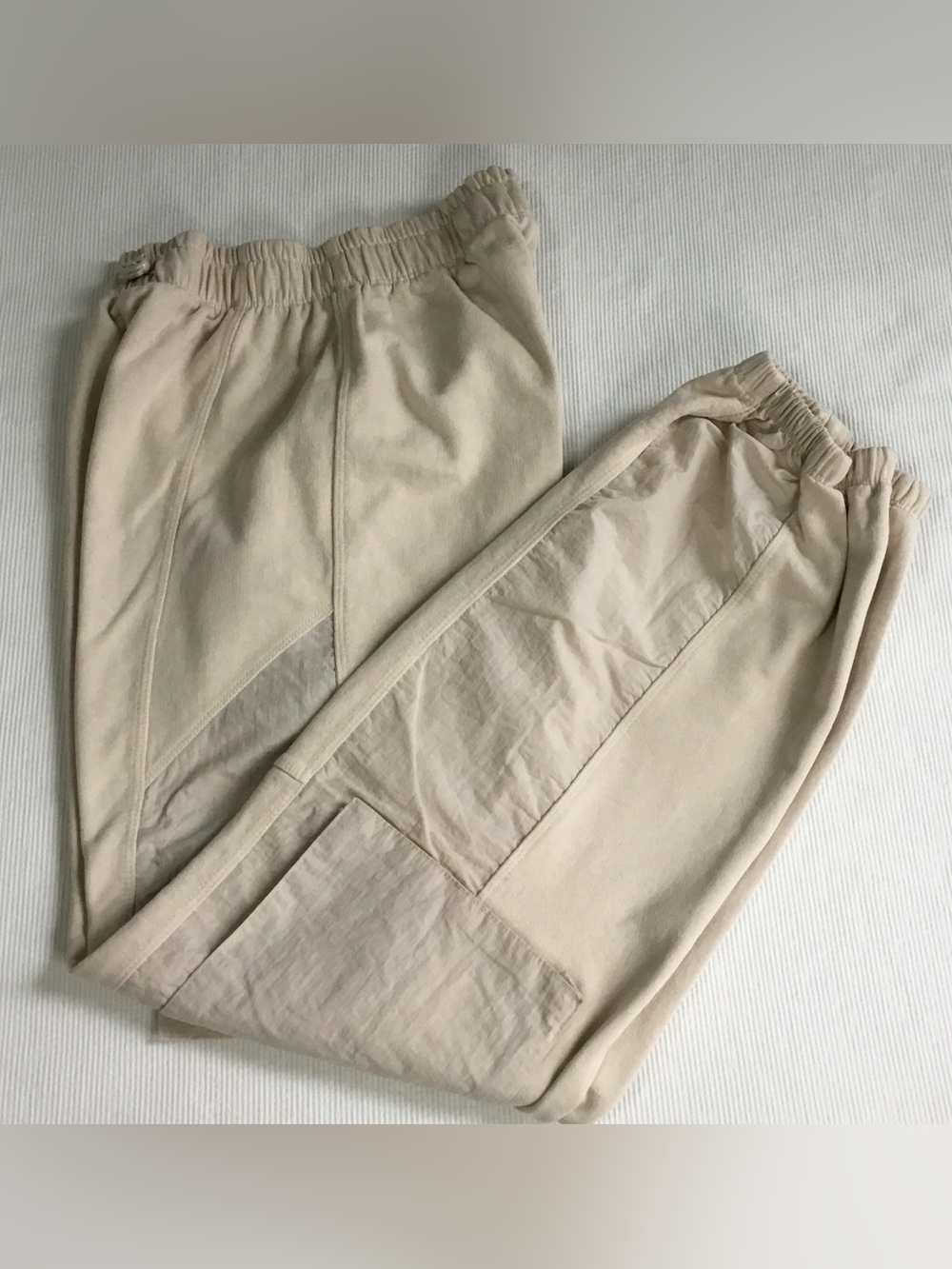 Zara Girls Beige Elastic-Waist Casual Cargo Pants - K716